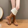 Small snow boots women's 2025 autumn and winter boots with fleece inner height-increasing tube over the knee warm long boots