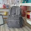 Schoolbag Fresh Light Blue Plaid Bow Girl Heart Backpack Primary School Students Literature Class Shopping Travel Versatile Schoolbag