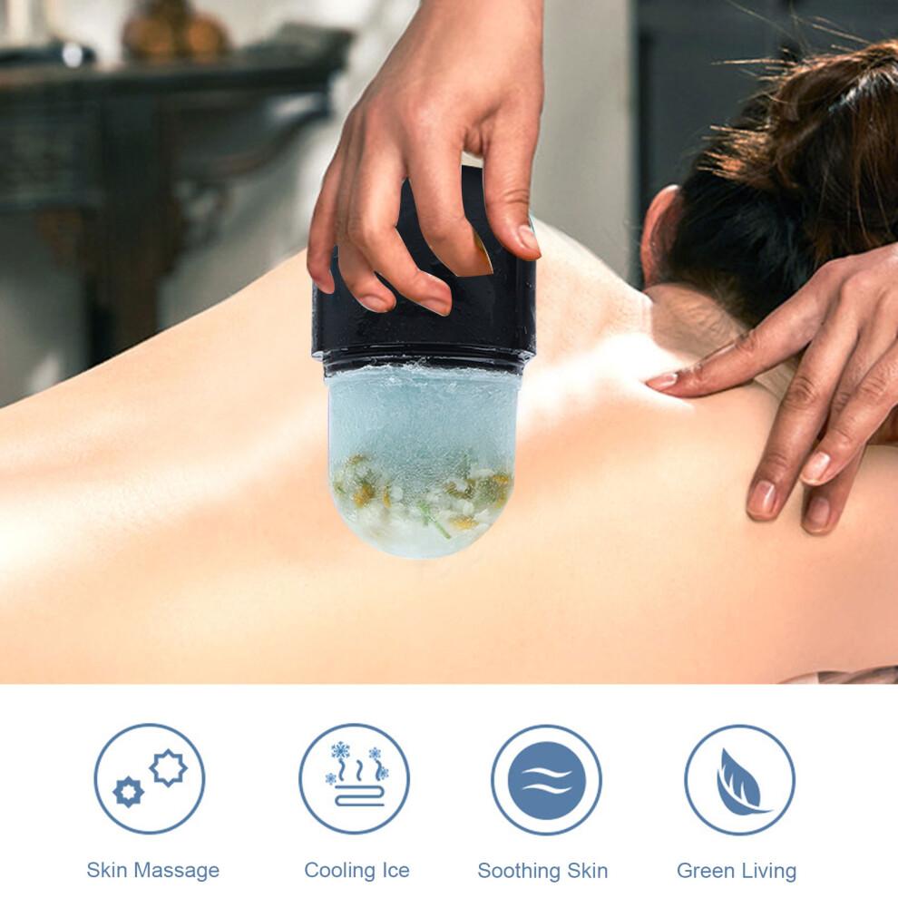 Ice Face Roller Silicone Black for Skin Lifting & Pore Refining