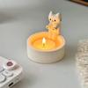 1pc, Kitten Candle Holder, Office Decoration Ceramic Art Dining Table Candle Holder Decoration, Cartoon Kitten Candle Holder