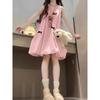 Summer New Bow Sleeveless Vest Dress for Women's Small People Is Beautiful and Unique Puffy Bud Short Skirt