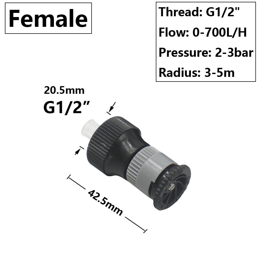 

Водяной разбрызгиватель с пластиковой опорой с резьбой 1/2 дюйма, регулируемая насадка для полива и орошения на 0-360 градусов для фермерского сада и газона