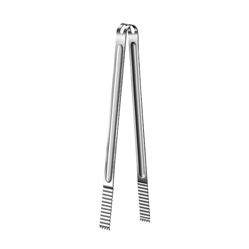 Large Wavy Stainless Steel BBQ & Serving Tongs Set