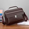 WEIXIER Men's Leather Crossbody Shoulder Bag Waterproof Messenger Briefcase Satchel Travel Bag Handbags Adjustable Strap