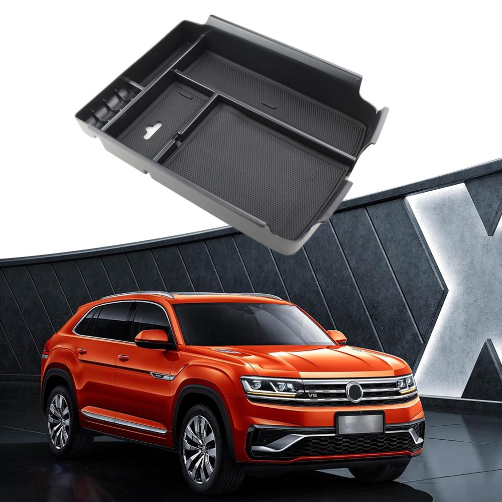 Car Armrest Storage Box for VW Volkswagen Atlas Teramont 2017 - 2026 Central Console Tray Holder Container Organizer Accessories