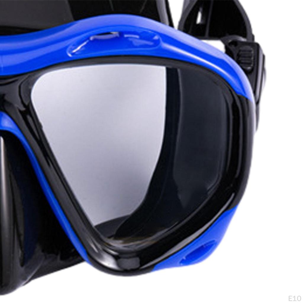 Snorkel Set Portable Adjustable Strap Swimming Mask for Snorkeling Women Men White