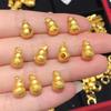 Vietnamese Gold-Plated Gourd Bracelet with Red String and Copper Accents for Couples
