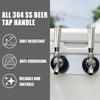 304 Stainless Steel Beer Tap Handle,3/8" Thread Stylish Homebrew Faucet Handle for Craft Beer Kegerator Tower,Stout Nitro Coffee