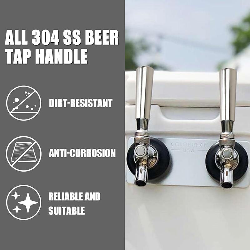 304 Stainless Steel Beer Tap Handle,3/8" Thread Stylish Homebrew Faucet Handle for Craft Beer Kegerator Tower,Stout Nitro Coffee