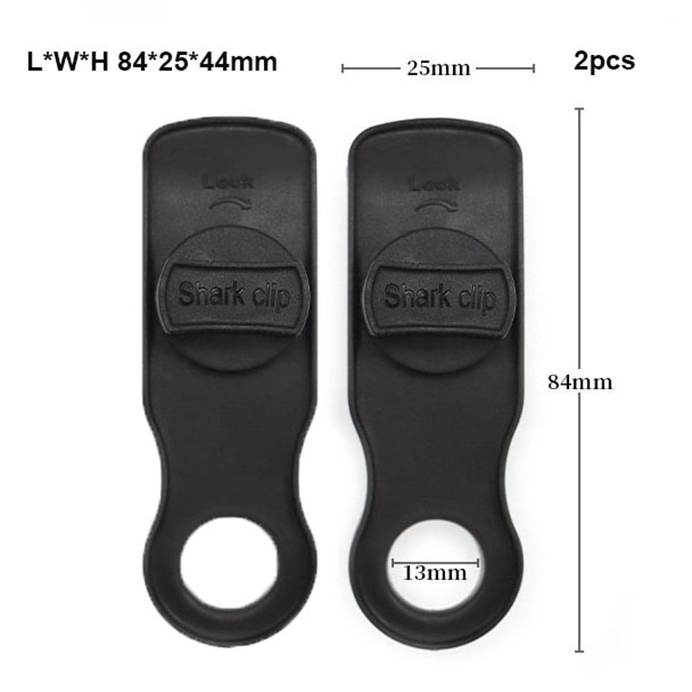 2pcs Windproof Outdoor Camping Tent Buckle Nylon 3 Colors Fixing Shark Clips Clamps Reusable Canopy Awning Tarp Cord Buckle чёрный
