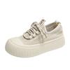 Women's shoes 2025 spring and summer breathable new mesh mesh shoes thick-soled one-pedal fly-woven shoes thin biscuits canvas shoes