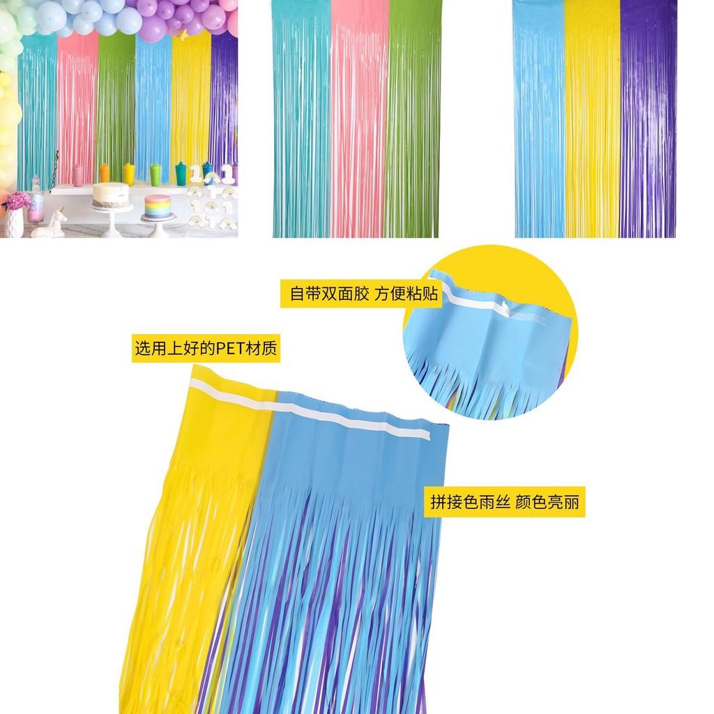 Rain Playful Macaron Curtain In Multiple Colors For Fun Kids Birthday Decor Theme