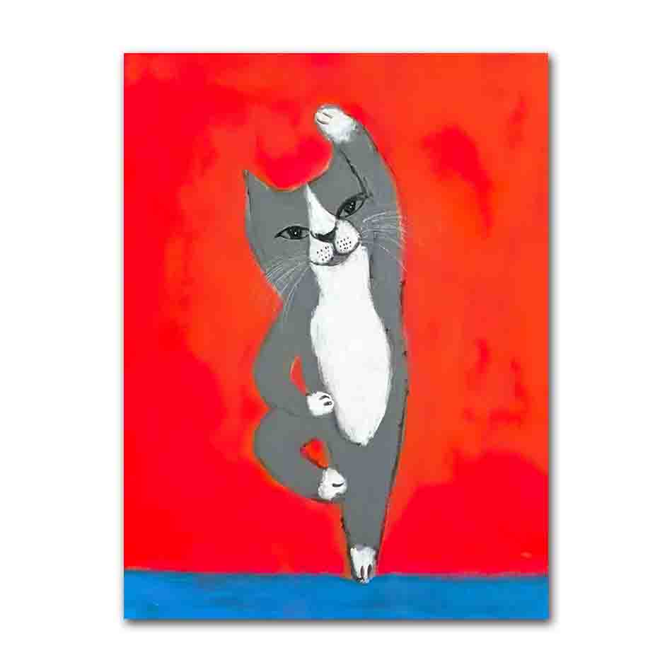 Cats and Dog Nordic Cute Simple Cartoon Canvas Poster Unframed Wall Art Painting Fashion Home Decoration living room accessories