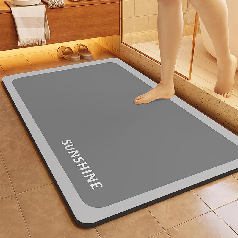 Soft diatom mud absorbent mat bathroom floor mat bathroom door thickened non-slip quick-drying foot mat door mat toilet carpet