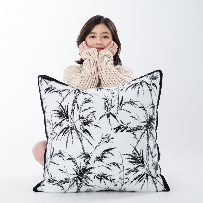 Medieval Style B & B Hotel Throw Pillow Cushion Sofa Living Room Pillowcase Backrest Pad - Soft Fabric Decorative Cushion