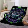1pc Flowers and Grass You Are Magic Blanket  Seasonal Home Decorative Throw for Room,Gift Idea, Living Room, Travel, Camping, Car Blankets
