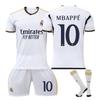 Real Madrid Mbappe Dětský Fotbalový Dres Bílý Prodyšný Rychleschnoucí Fotbalový Dres na Trénink a Zápas