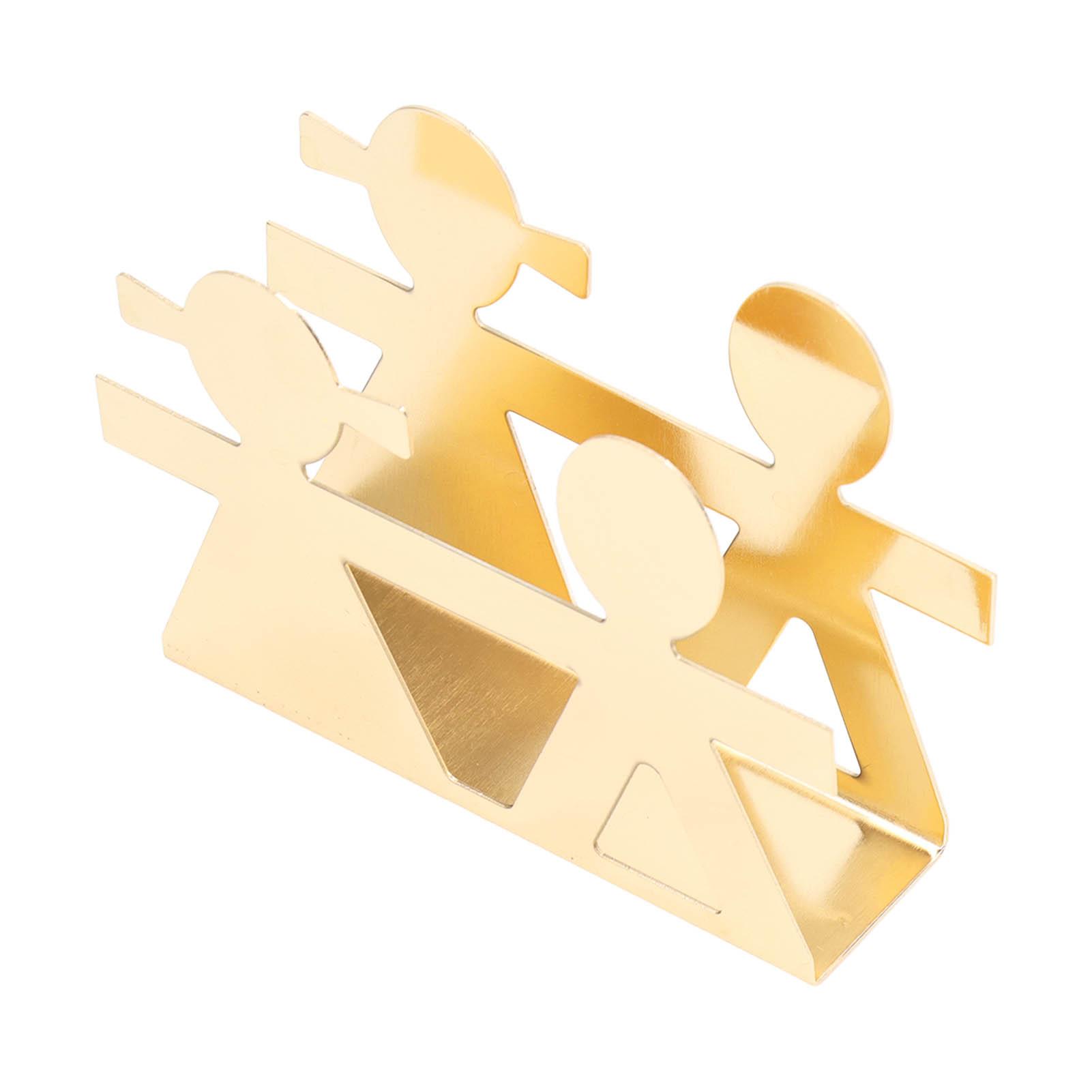 

Вертикальная салфетница Гуманоидный узор Железное искусство Салфетница Многофункциональная металлическая салфетница золотистый