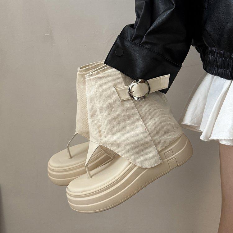 

Soft leather version~ platform sandals women s 2025 summer new popular fashion versatile casual comfortable sports beach shoes 39