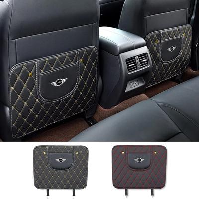 1Pc Car Seat Backrest Anti-kick Pad Anti- Dirt Scratch Mat For MINI E90 COOPER S JCW R55 R56 R60 R61 F54 F55 F56 F57 F60 One R50 W4