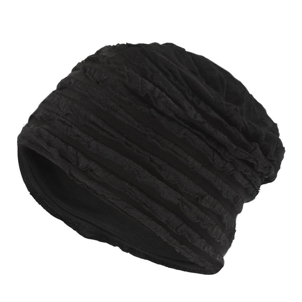 Vintage Pleated Women's Beanie Hat - Thin, Slouchy Sleeper or Casual Venetian Blind Pullover Headscarf