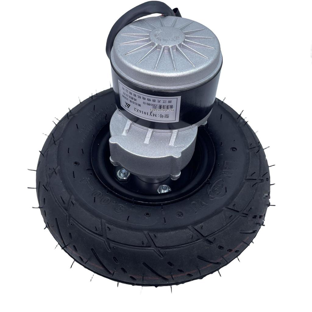 24V 250W 10" Pneumatic Rear Scooter Wheels 3.00-4 with Steel Rims