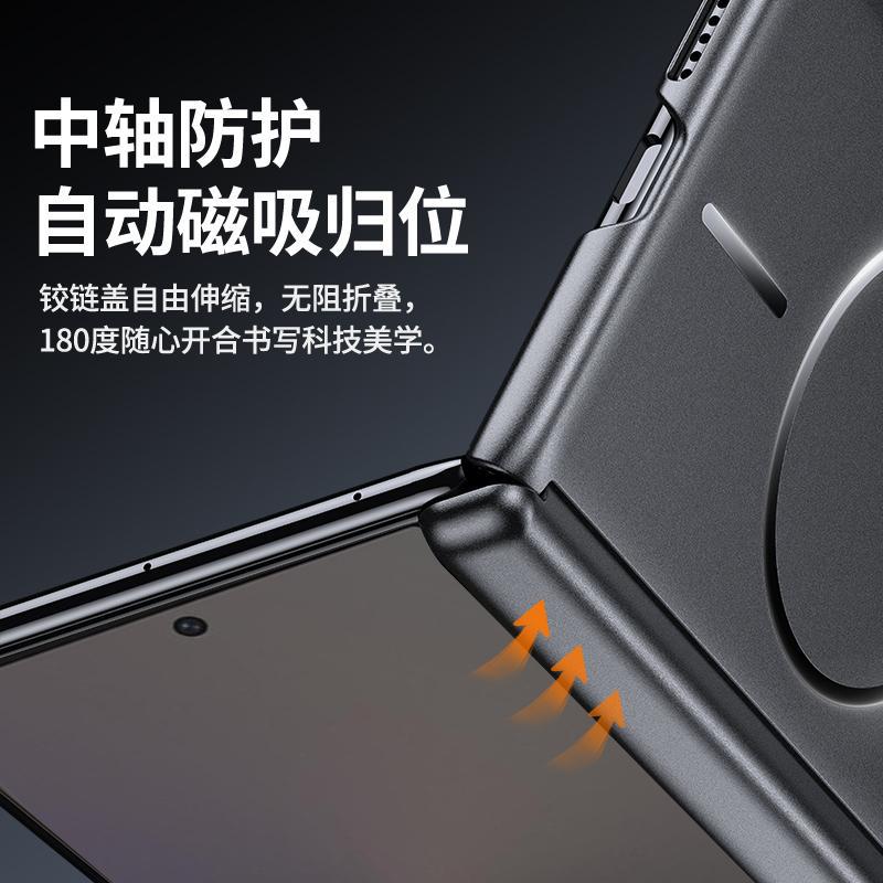 Applicable to Samsung ZFold 1 mobile phone case folding screen, new magnetic suction center shaft hinge all-inclusive anti-drop cover, male
