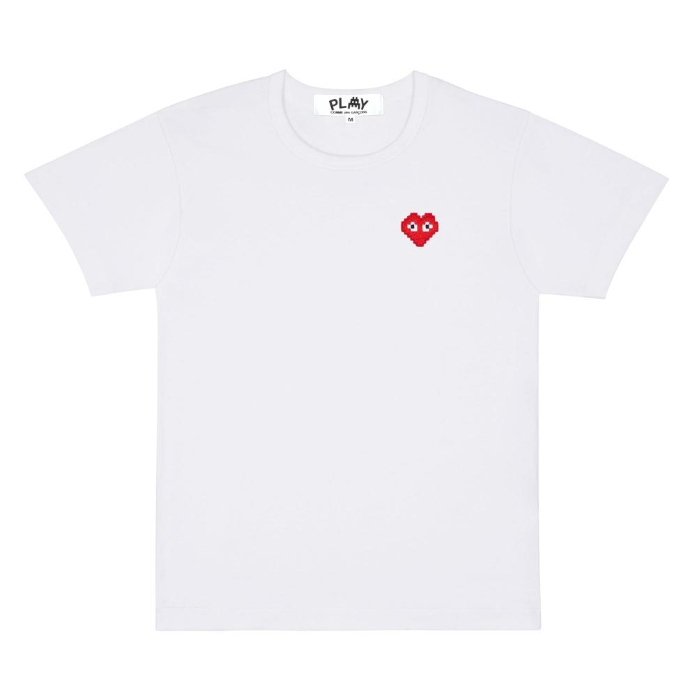 

PLAY CDG Women INVADER T Shirt White AZ T321 051