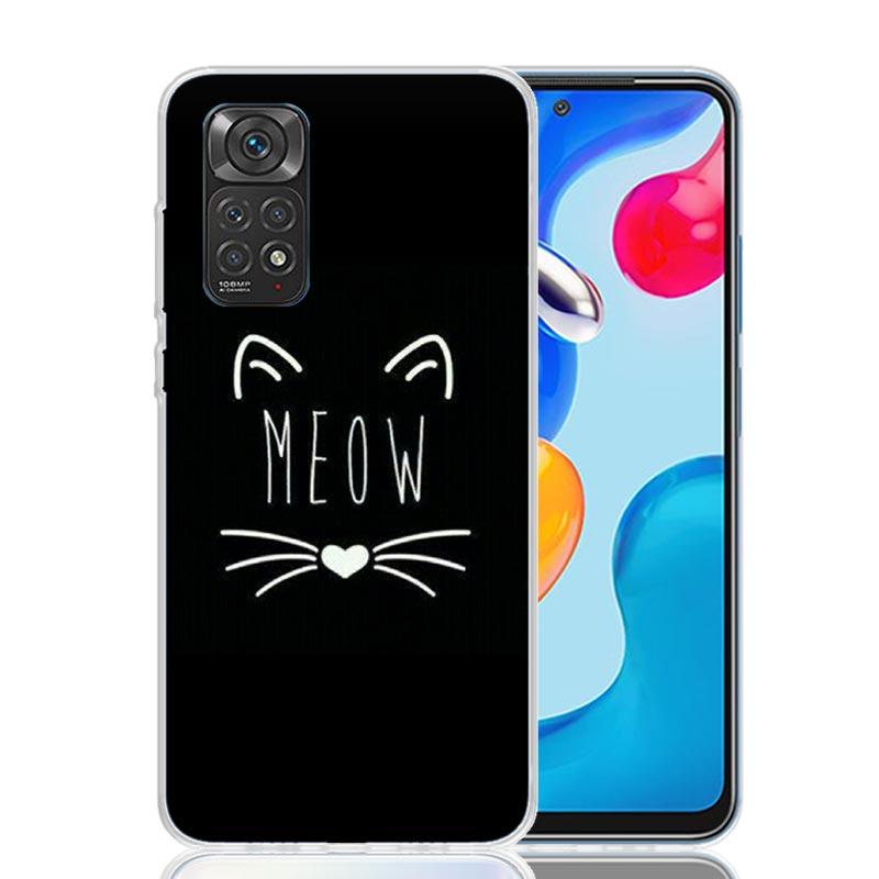 Cat Cute Kitten Cartoon Phone Case For Xiaomi Redmi Note 15 14 13 12S 12 Pro Plus 11S 11E 11 11T 10S 10 Art Soft Pattern Cover R