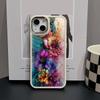 Colorful Dyeing Flowers Phone Case For IPhone 15 14 13 12 11 Pro Max Case Xs Xr 7 8 Plus Case Funda Coque Cover Bumber 16 Pro