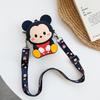 Mickey Mouse New Coin Purse Wallet Minnie Shoulder Messenger Bag Cute Card Bag Cartoon Silicone Storage Bag Fashion