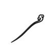 Vintage Ebony Wood Hairpin: Auspicious Clouds Design for Elegant Updos