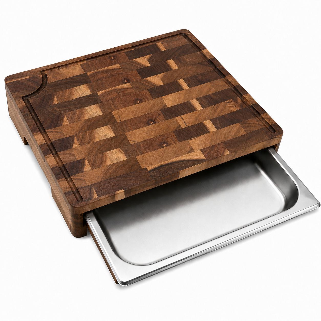 Multifunctional Solid Wood Cutting Board with