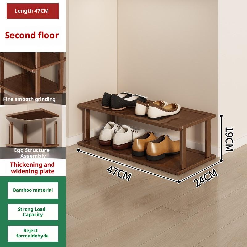 2-9Layer Small Household Shoe Storage Bamboo Simple Shoe Rack Shoe Rack Household Doorstep Storage Rack Tool Corner Organizer