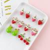 Colorful 3D Fruit Pendant Charms: Strawberry, Cherry, Pear for DIY Jewelry
