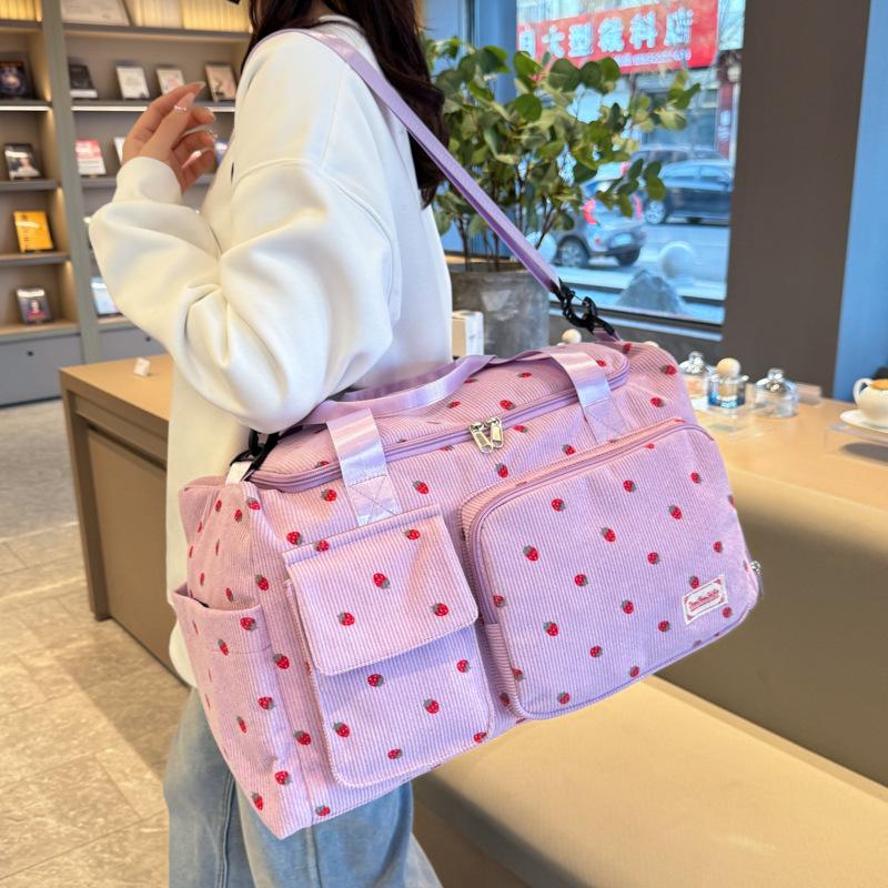 Women's Lightweight, Large Capacity Hand Luggage Bag Dry and Wet Separation Fitness Bag Can Be Used To Tie The Lever and Shoe Compartment