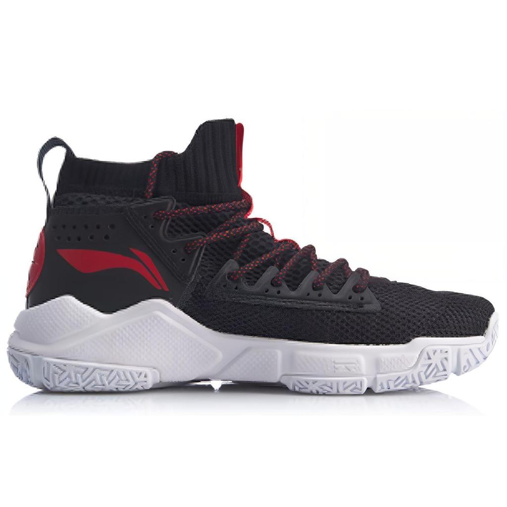 Li Ning Wade Collection Cushioning Abrasion Resistant High Top Basketball Shoes Men's Red Black ABAP027-2