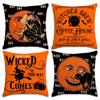 Halloween Pillow Covers Funny Pumpkin Ghosts Print Pattern Throw Cushion Cover Black Cat Party Supplies Pillowcase Home Decor