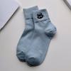 Cartoon Embroidered Kitten Ankle Socks - Summer and Spring Odor-resistant and Sweat-absorbent Pure-color Cotton Women's Socks