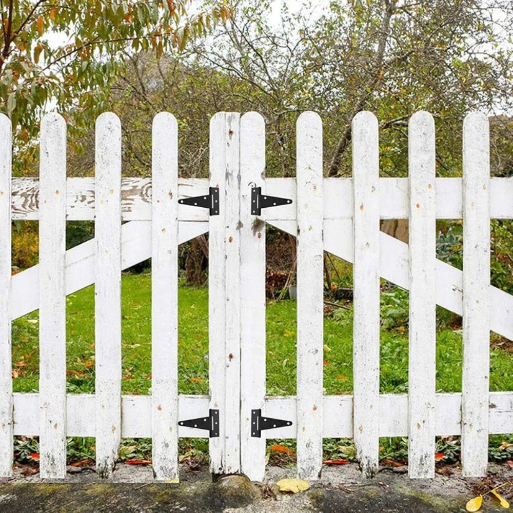 3/4/6inch T Shaped Door Hinges Metal Gate Strap Hinges  for Wooden Fences Yard Barn Door Cabinet