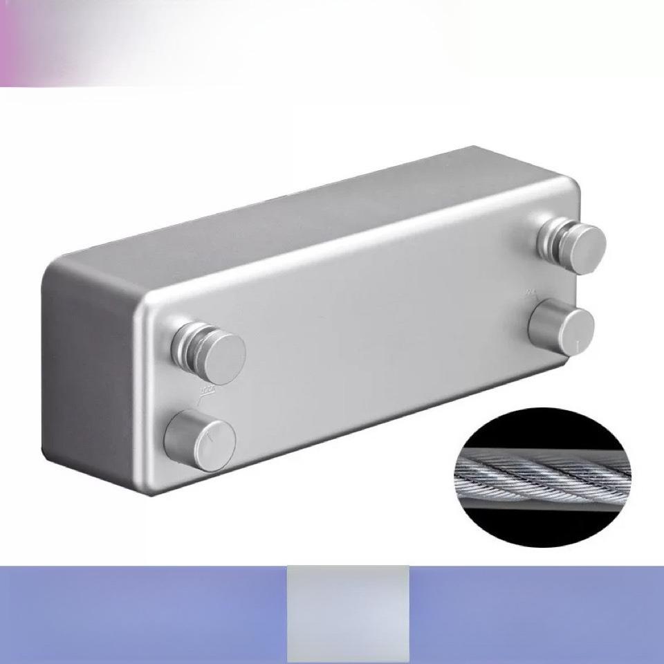 Invisible Retractable Clothes Drying Rack No Drill 304 Stainless Steel Wire for Balcony Bathroom Indoor Outdoor with Aluminum