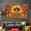 2D Flat Pattern 1 Piece Polyester Material for Halloween Altar Party Banner Suitable for Holiday Parties