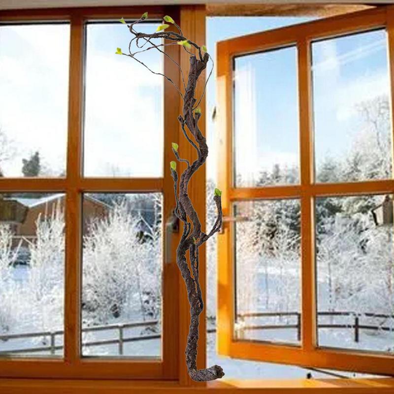 Simulation Artificial Trees Trunk Branches Plants Twigs Wall Hanging Liana Rattan Silk Flexible Flower Vine Home Wedding Garden