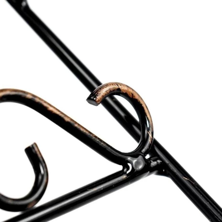 1 Pcs Chinese Style Retro Wrought Iron Wine Rack Gift Ideas Rickshaw Wine Bottle And Glass Holder Bar Home Decoration