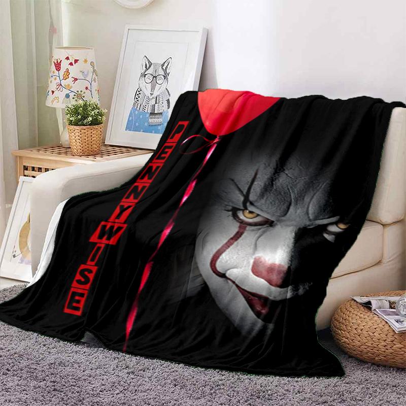 1PC Horror movie theme blanket, all-season lightweight home office outdoor nap multifunctional blanket, Halloween gifts