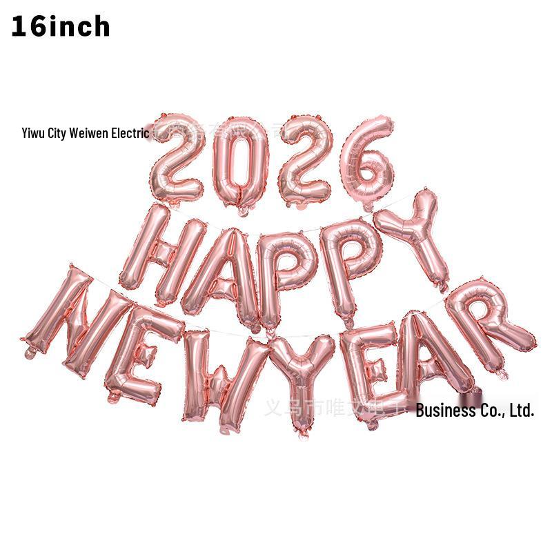 2026 Happy New Year Foil Balloons - 32/16 inch Party Decor