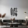 Wrought Iron Metal Wall Art Leaves Boho Botanical Sculpture Modern Minimalist Nature Inspired Decor for Living Room Bedroom Home Accent