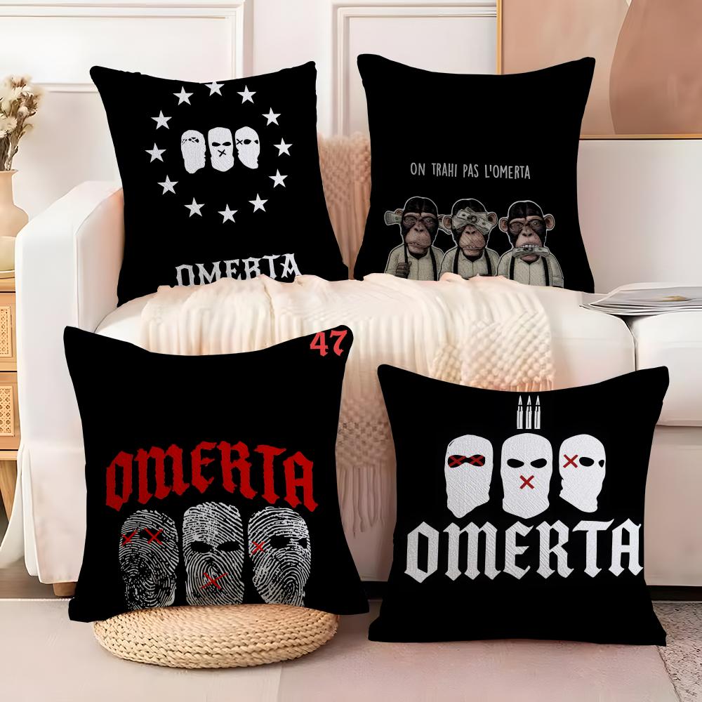 Cool Music Brand O-Omerta 47 1 Pillow Case Linen Pillow Case Sofa Home Decor Cushion Cover Cushion Cove
