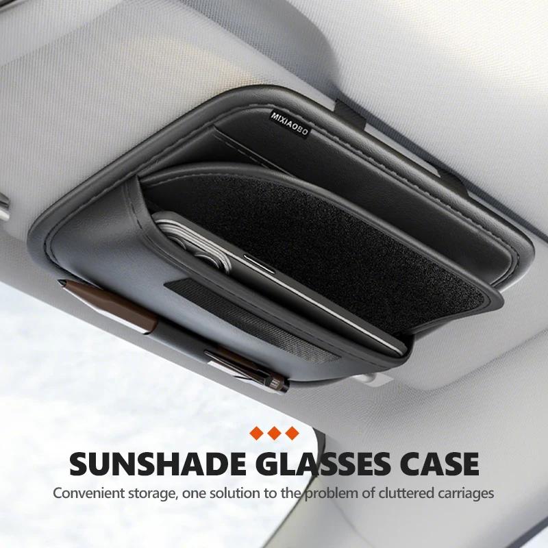 Car Sun Visor Glasses Case Organizer Box Holder Visor Sunshade For Citroen Jumper Celysee Cactus Picasso Aircross Saxo Grand