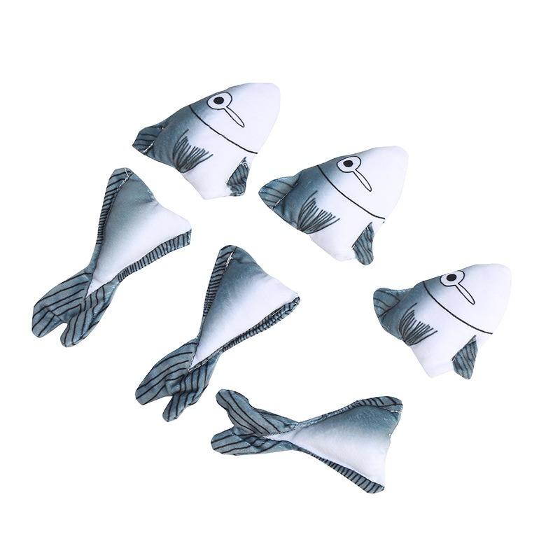 Cat Interactive Toy Catnip Cat Toy Soft Plush Fish Chew Toy Kitten Molar Bite Toys Funny Cat Chewing Playing Pet Supplies